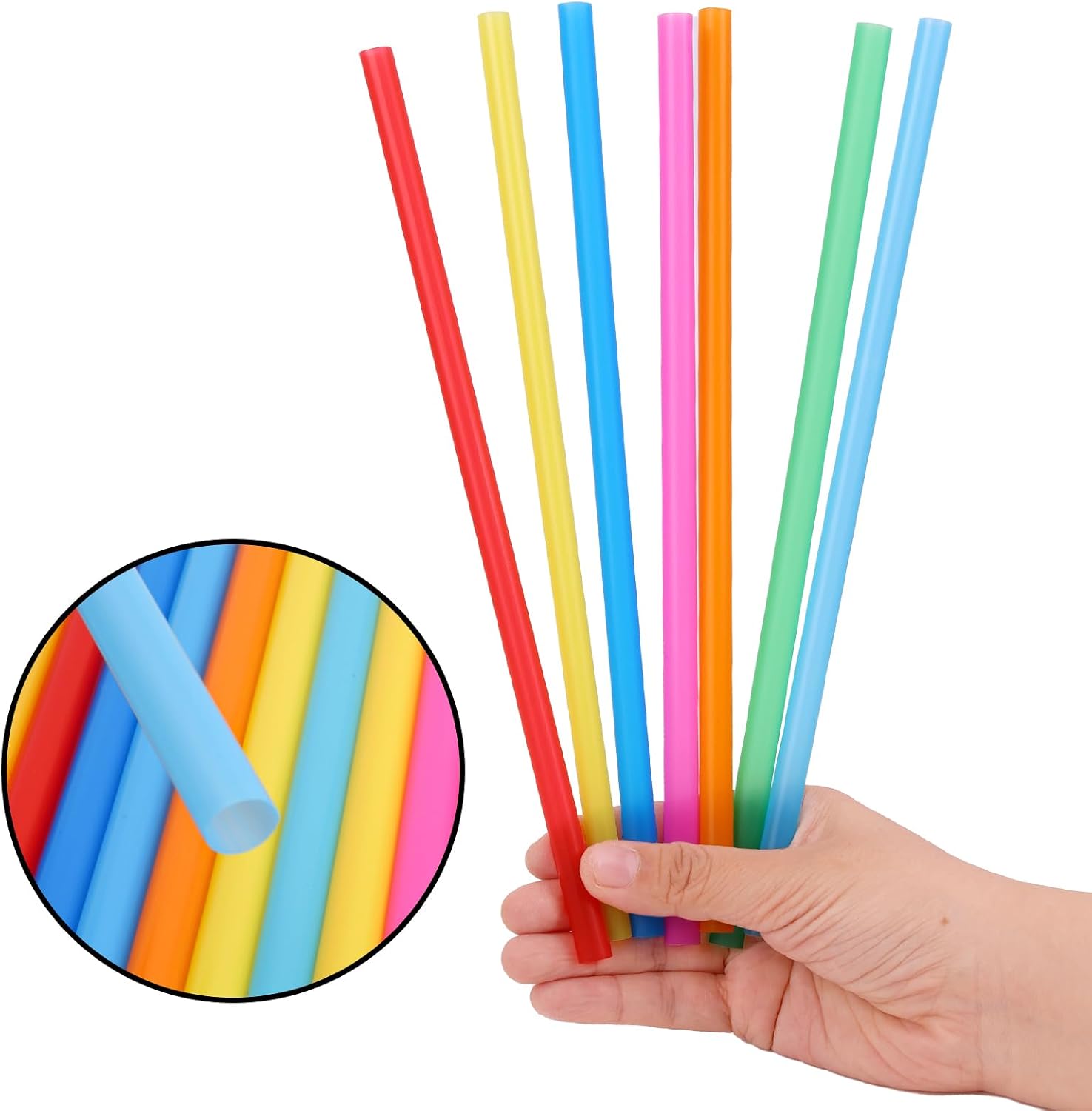 Thumbnail 6 de TOMNK Jumbo Disposable Smoothie Straws, 10.3-Inch, 0.4-Inch, 120 Pack