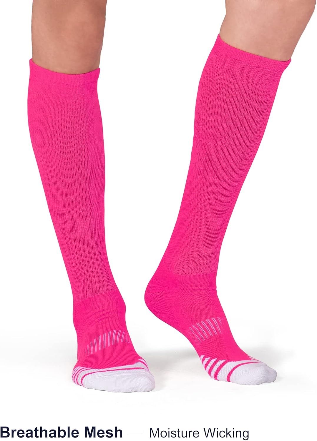 Detalle 2 de FITRELL 2/3 Pack Knee-High Baseball Soccer Softball Socks for Kids, Youth, Men & Women