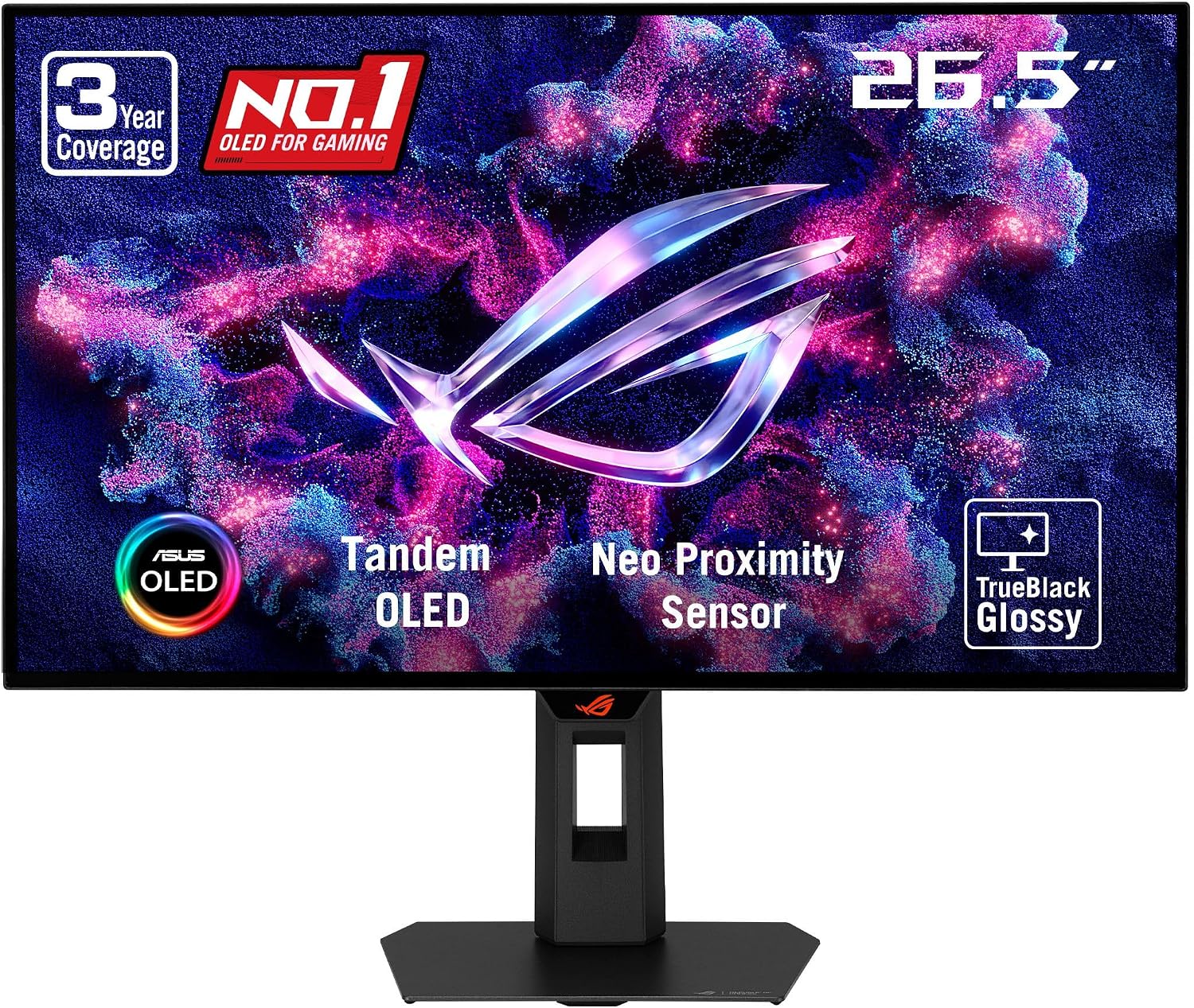 Detalle de ASUS ROG Strix 27-Inch OLED Monitor (XG27AQWMG) — 1440p, 280 Hz, TrueBlack OLED
