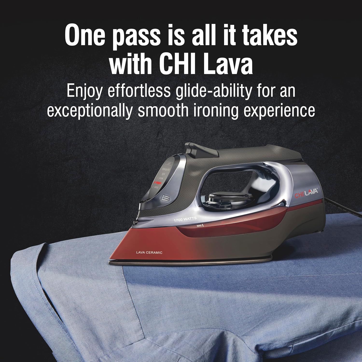 Detalle de CHI Steam Iron 1700 Watts, Retractable Cord