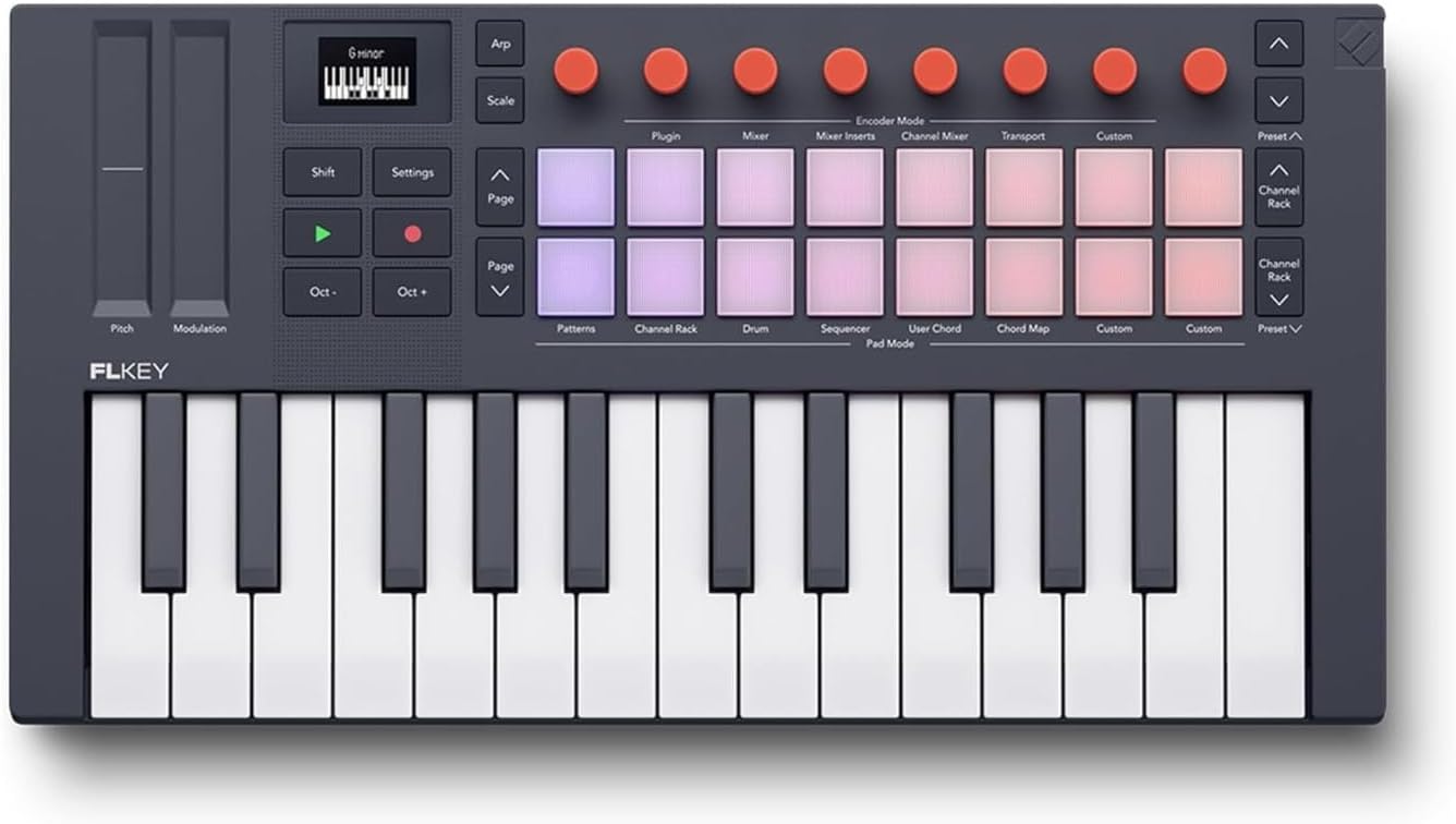 Thumbnail 6 de Novation FLkey 2 Mini 25 MIDI Keyboard Controller with 25 Mini Keys, 16 Pads and USB-C