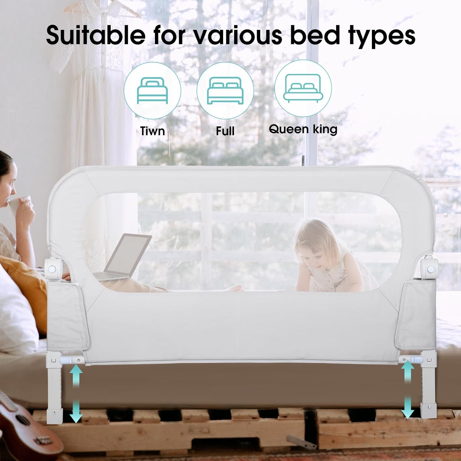 Thumbnail 3 de NUTIKAS 47" Bed Rail for Toddlers