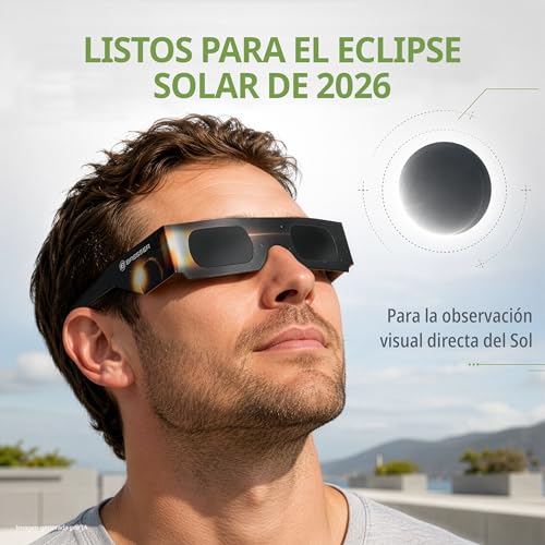 Detalle 2 de Gafas Eclipse Solar BRESSER Design B (Pack 5) homologadas CE ISO 12312-2