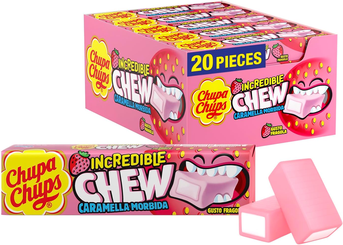 Detalle de Chupa Chups Incredible Chew 20 stick 🍬
