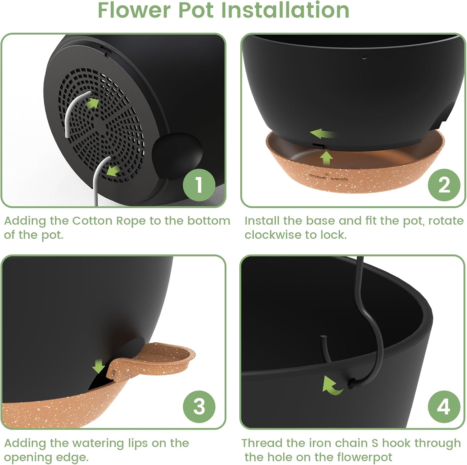 Thumbnail 4 de Hanging Planters, 12-Inch
