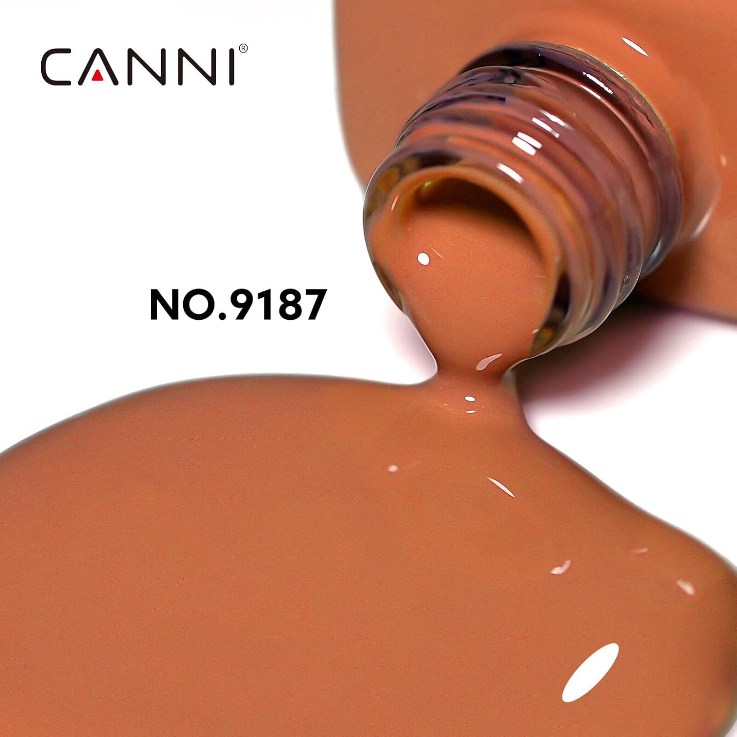 Detalle 2 de CANNI Brown Gel Nail Polish – Caramel Brown, 1Pcs, Soak-Off UV/LED Gel for Salon-Quality Nails at Home