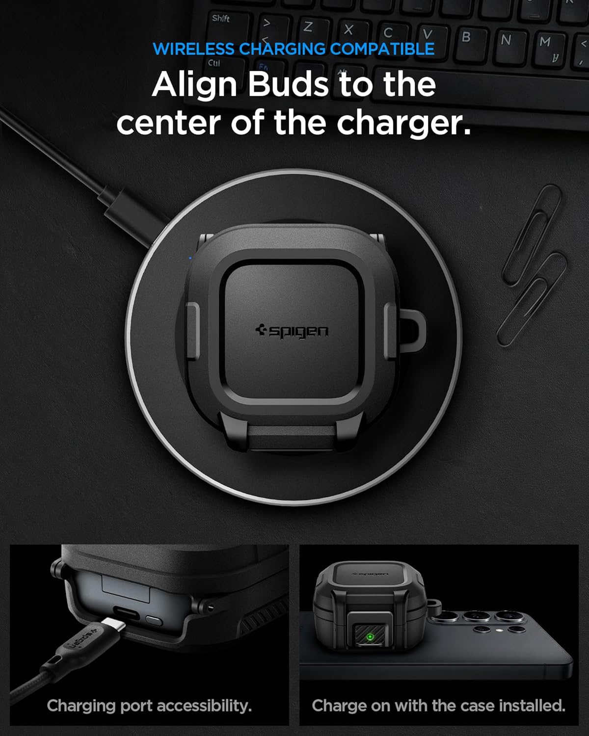 Thumbnail 6 de Spigen Lock Fit coque pour Samsung Galaxy Buds 4 Pro / Buds 4 (2026) – noir mat