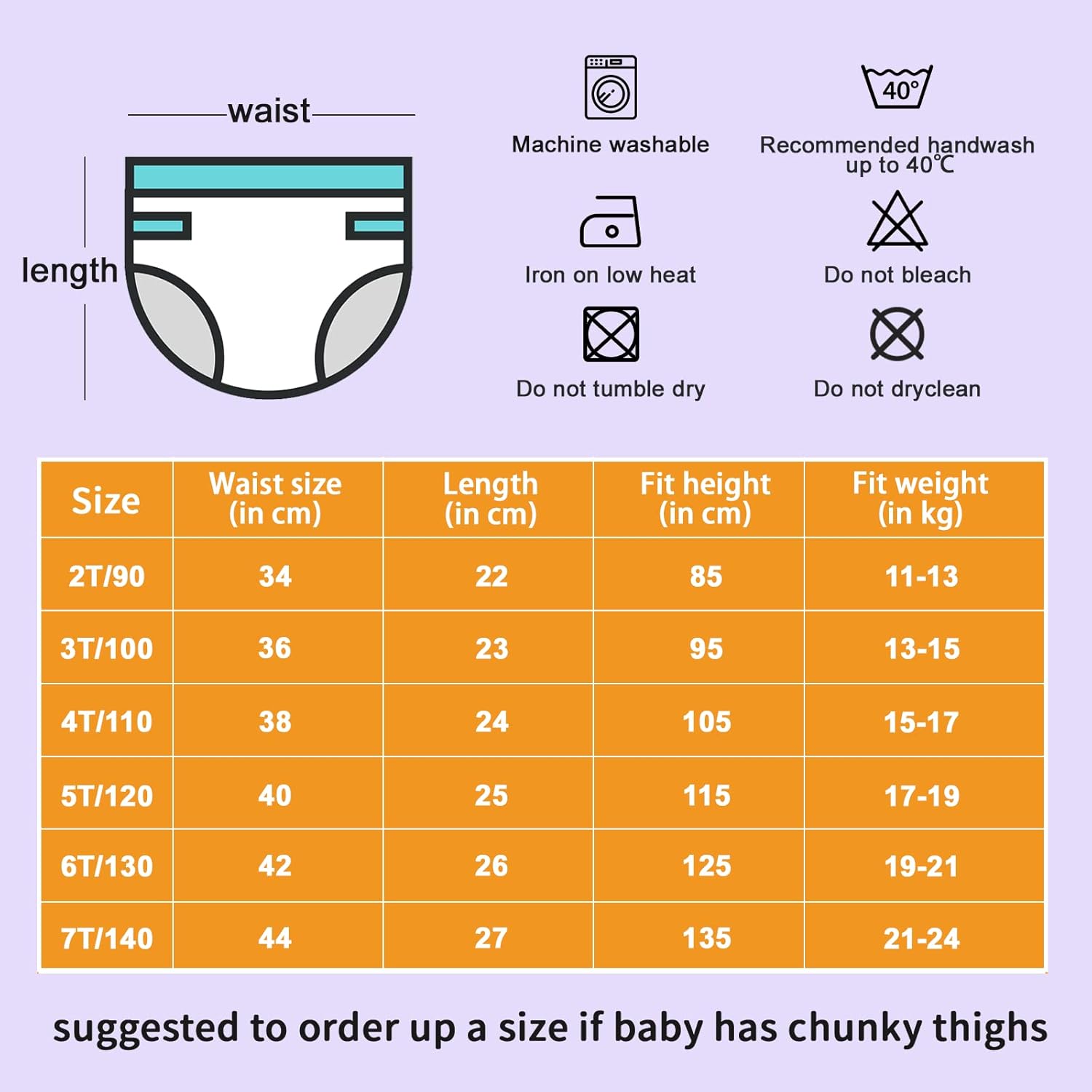 Thumbnail 5 de FLYISH DIRECT 8-Pack Cotton Potty Training Pants for Girls (Purple Unicorn) – Age 7