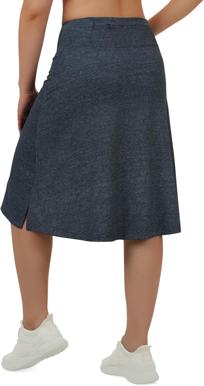 Thumbnail 3 de Women’s 24" Knee-Length Skort Skirt with 3 Pockets and Built-In Liner Shorts