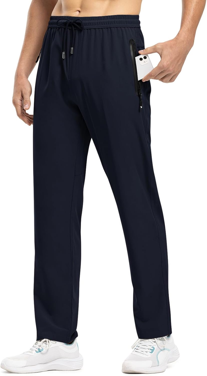Thumbnail 1 de TBMPOY Men's Lightweight Hiking Travel Pants – Quick-Dry, Elastic Waist, Zipper Pockets