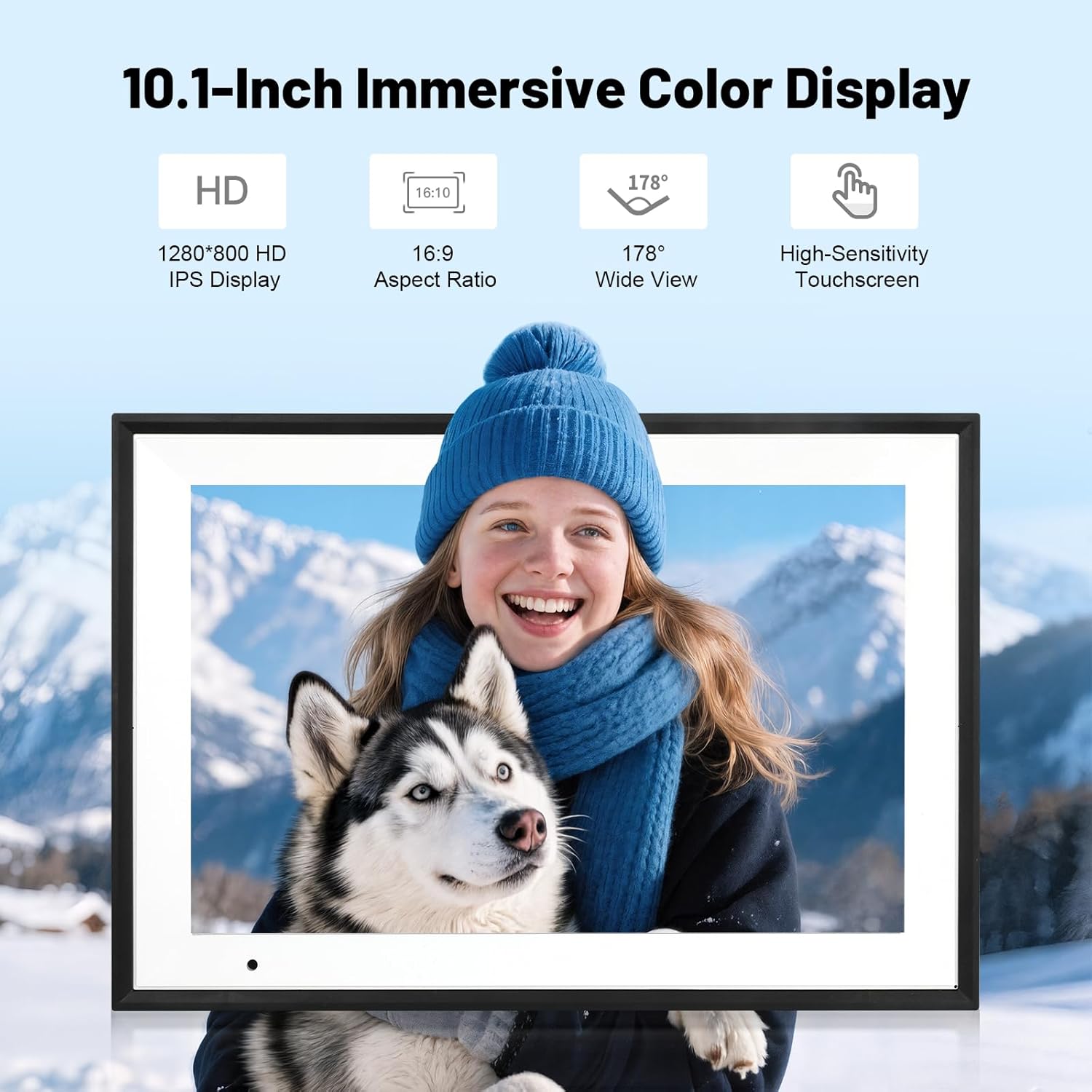 Detalle 1 de Digital Picture Frame 10.1 Inch Touchscreen
