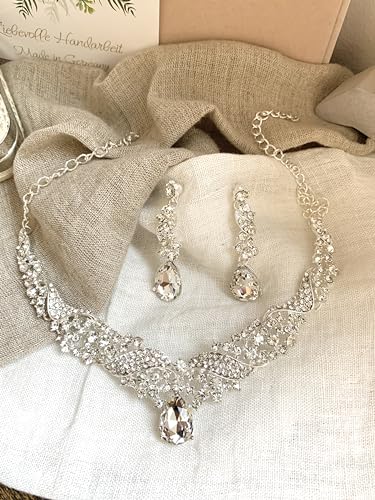 Thumbnail 7 de ONDEGO Schmuckset Silber Strass – Halskette, Ohrringe & Armband