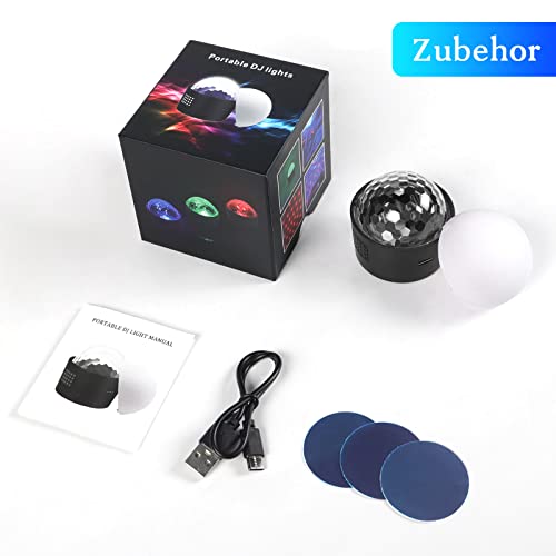 Thumbnail 6 de SEBRUANC Mini Discokugel: Musikgesteuerte LED-Partylicht mit USB-C, 380 mAh