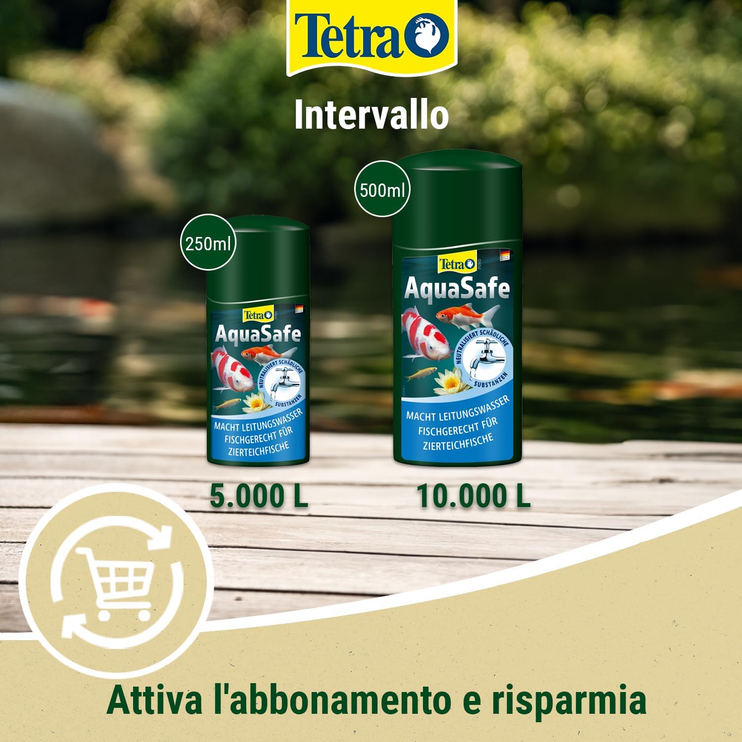 Detalle de Tetra Pond AquaSafe: acqua sicura per pesci e piante del laghetto da giardino, 250 ml