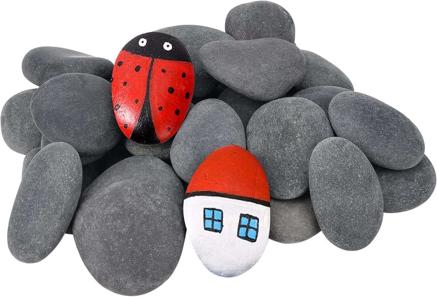 Thumbnail 6 de Hisredsun Painting Rock 48 pcs natural pebbles 🪨