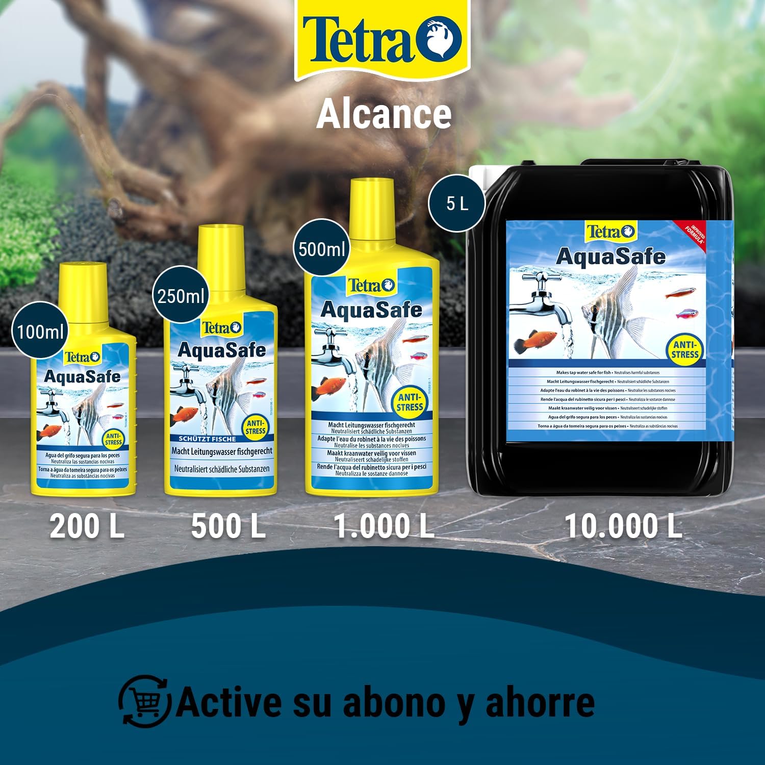 Detalle 2 de Tetra AquaSafe 5L - Agua Segura para Acuarios 🐟