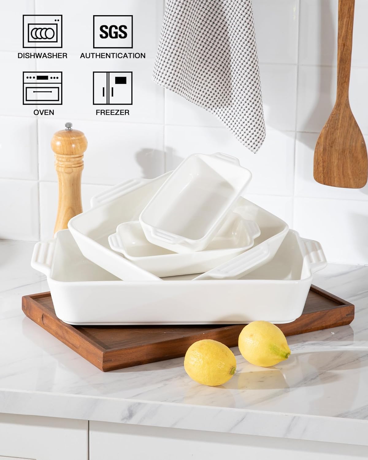 Thumbnail 2 de Sweejar Ceramic Lasagna Bakeware Set 4-Piece