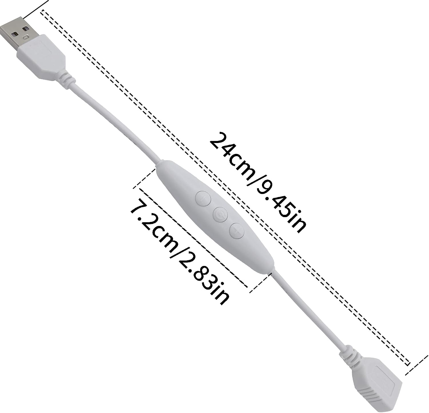 Detalle de Clearhill LRSL-101 USB-dimmer met afstandsbediening voor 5V-ledlampen