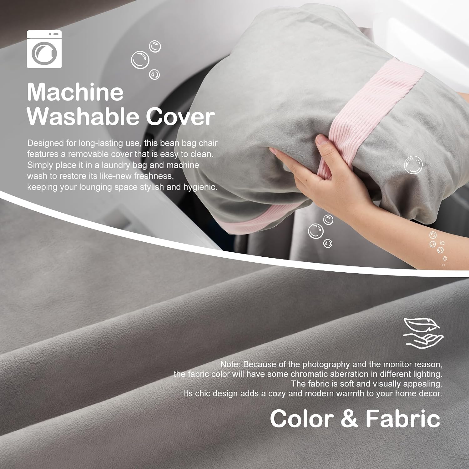 Detalle 2 de HABUTWAY Bean Bag Chair 6-Foot