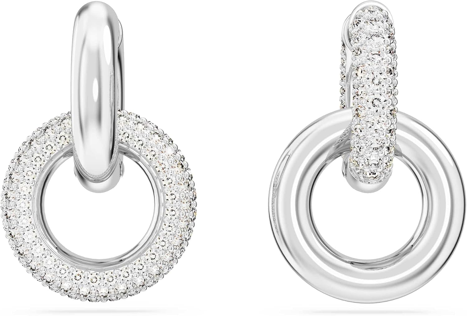 Detalle 2 de Swarovski Dextera Kreolen Asymmetrisch Weiß