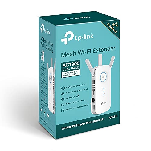 Detalle de TP-Link RE550: Repetidor WiFi AC1900 de 2.4/5 GHz con Ethernet y EasyMesh