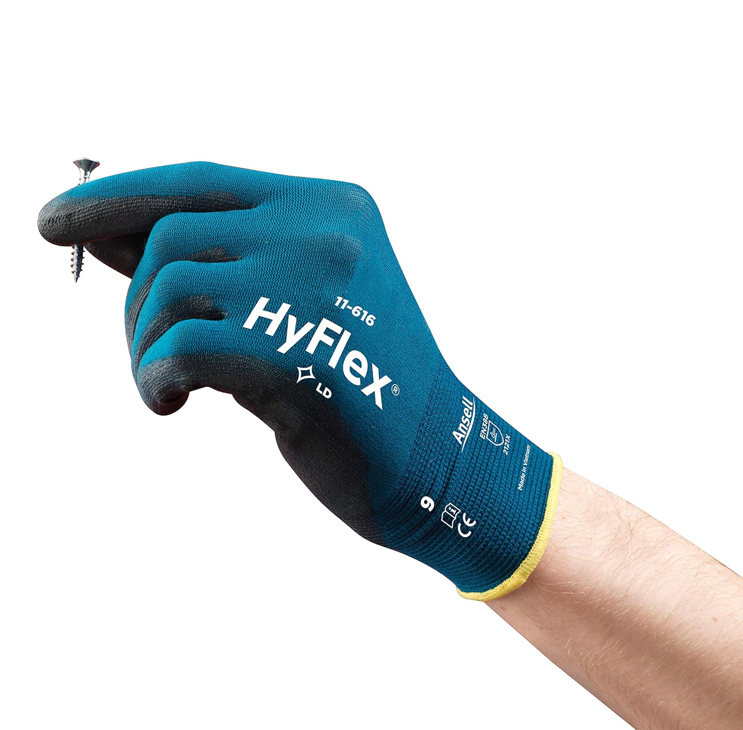 Thumbnail 3 de Ansell HyFlex 11-616: Guanti da Lavoro Multiuso in Nylon, sottili e traspiranti (12 paia, 2XL)