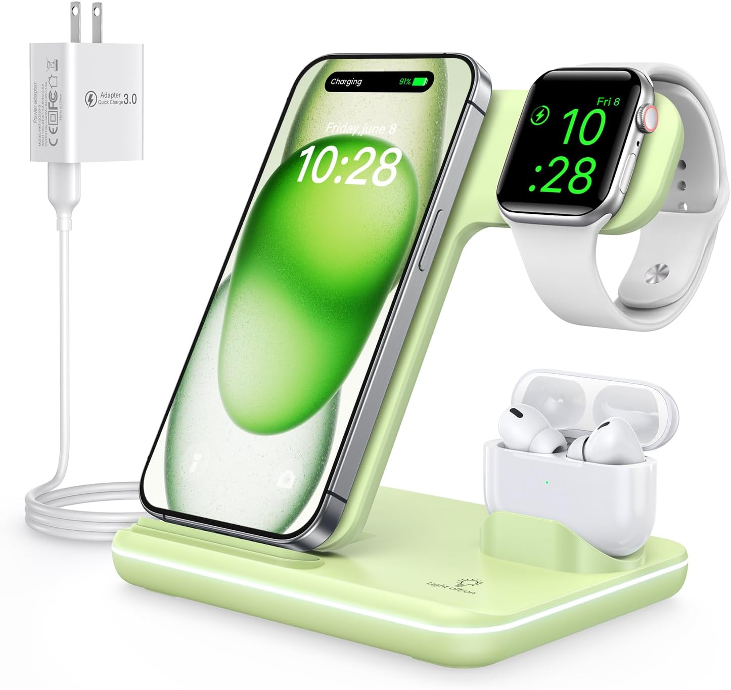 Detalle de WAITIEE 3-in-1 Wireless Charger
