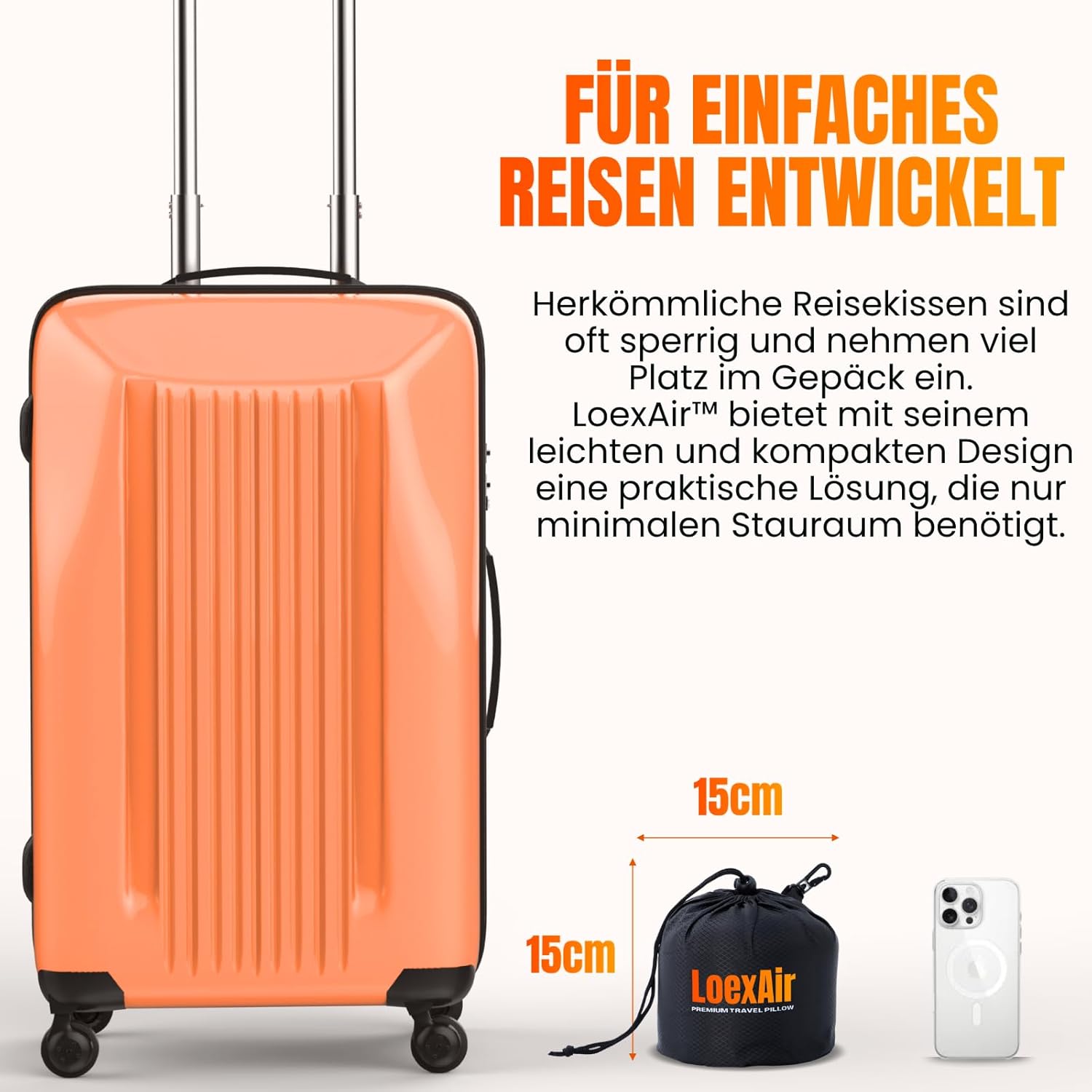 Detalle 2 de LOEXAIR Hooded Pro Nackenkissen – Memory-Schaum mit Kapuze, 100% Baumwolle, Privatsphäre und Lichtschutz für Flugzeug, Reise & Auto
