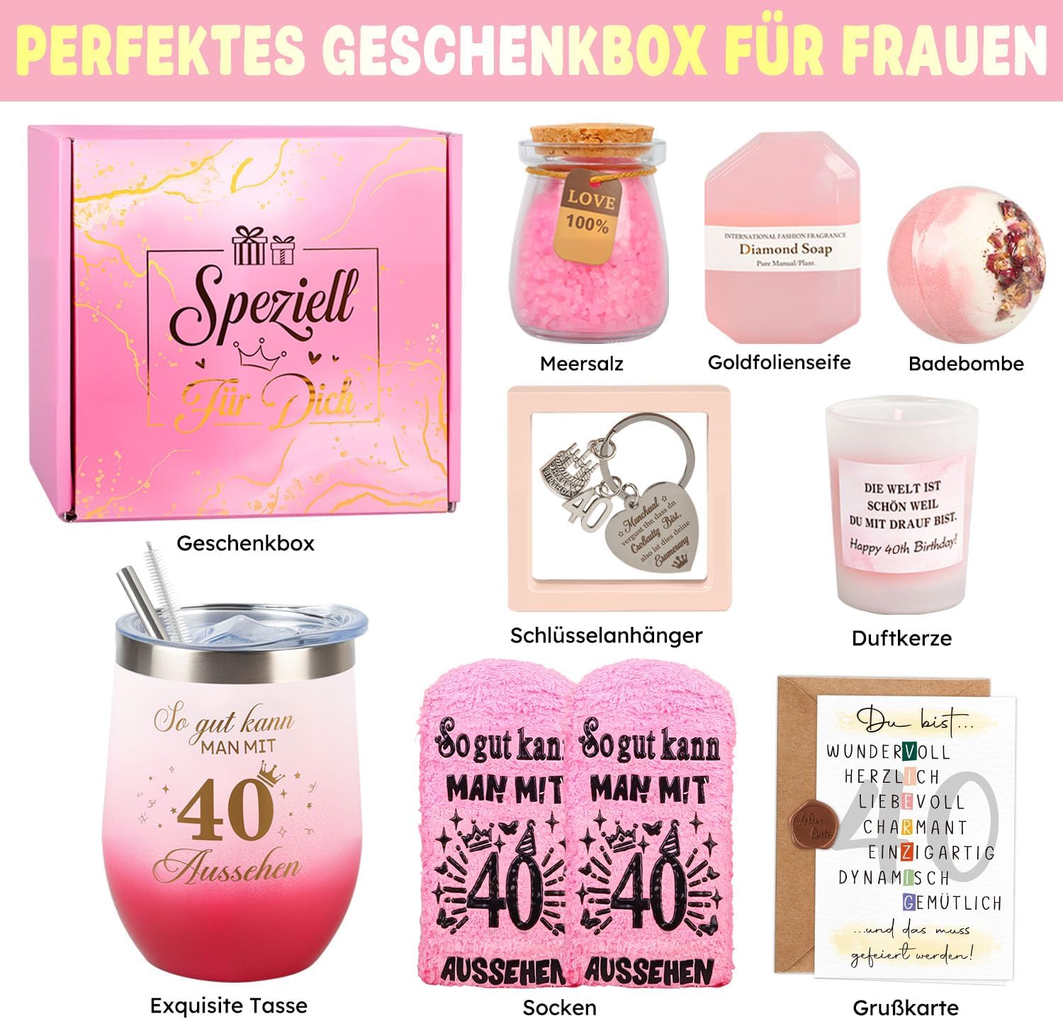 Thumbnail 1 de Giftota 40. Geburtstag Geschenkset 40