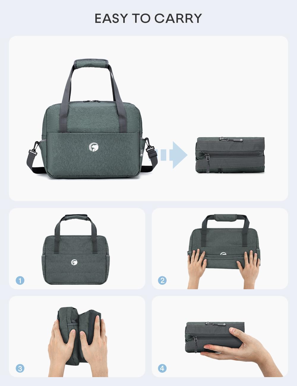 Thumbnail 6 de BAGZY Borsa Cabina 40x30x20 cm – 25L impermeabile, versatile e pieghevole per aereo e viaggi