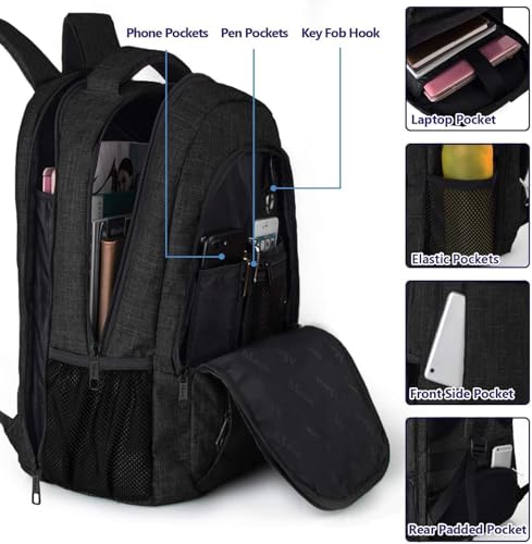 Thumbnail 7 de MATEIN Travel Laptop Backpack 17.3 Inch – Lightweight Work Bag for Commutes and Travel