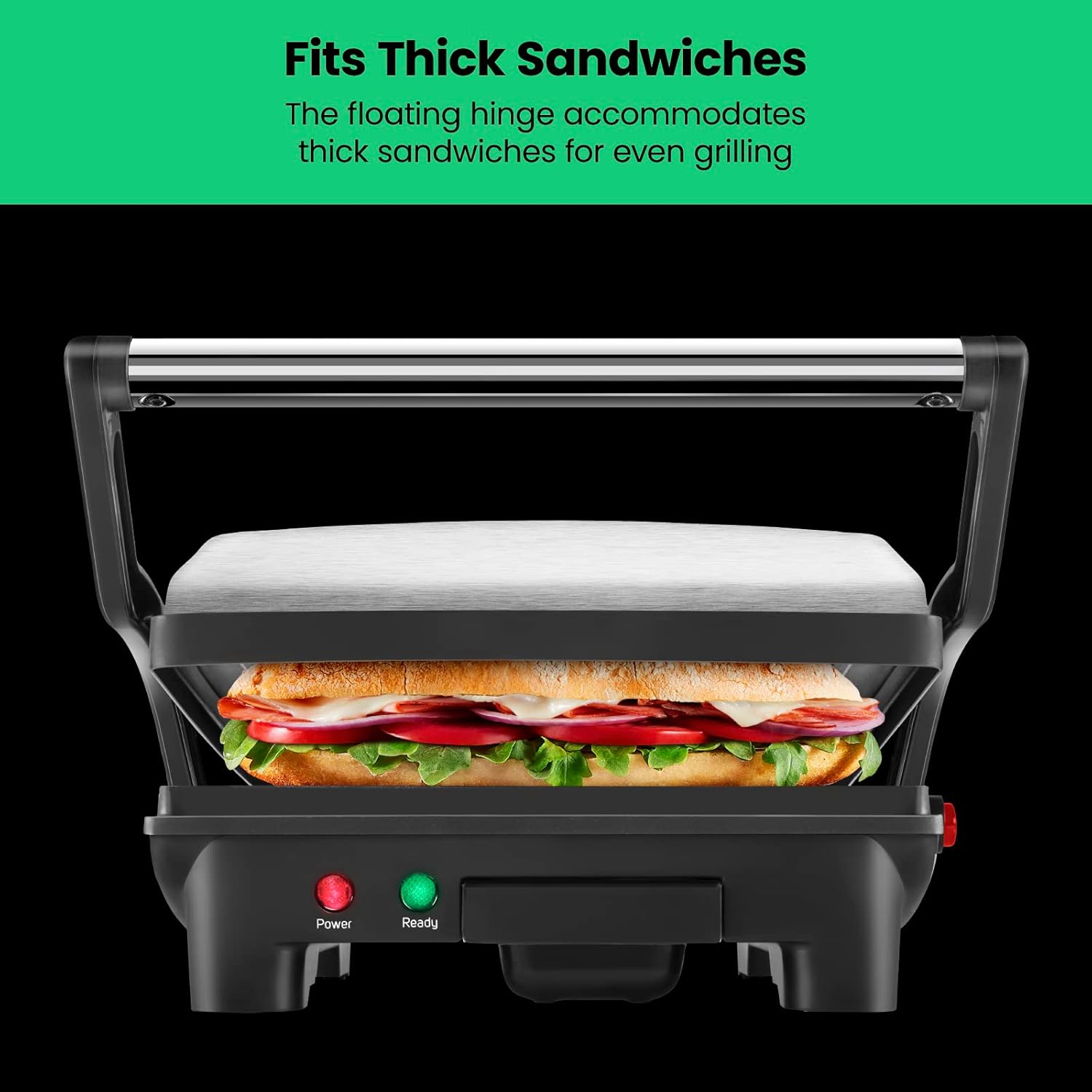 Thumbnail 5 de Chefman Panini Press Grill 4-Slice 🥪