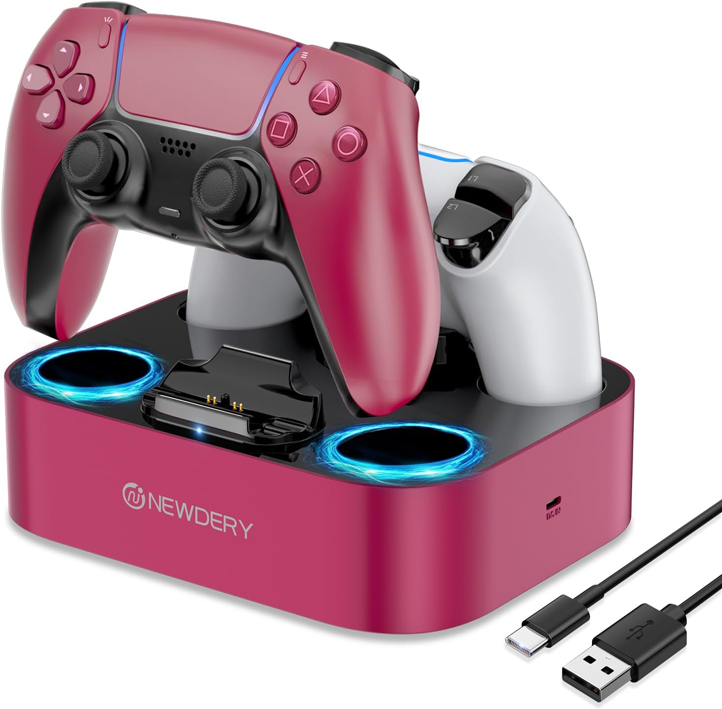 Detalle de NEWDERY PS5 Controller Charger Station for DualSense
