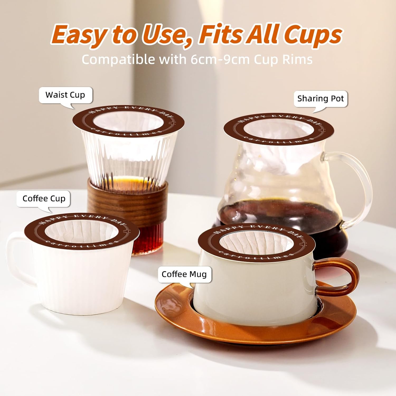 Thumbnail 5 de Carrottimes Filtros Café Goteo 50 Uds. Portátil y Desechable