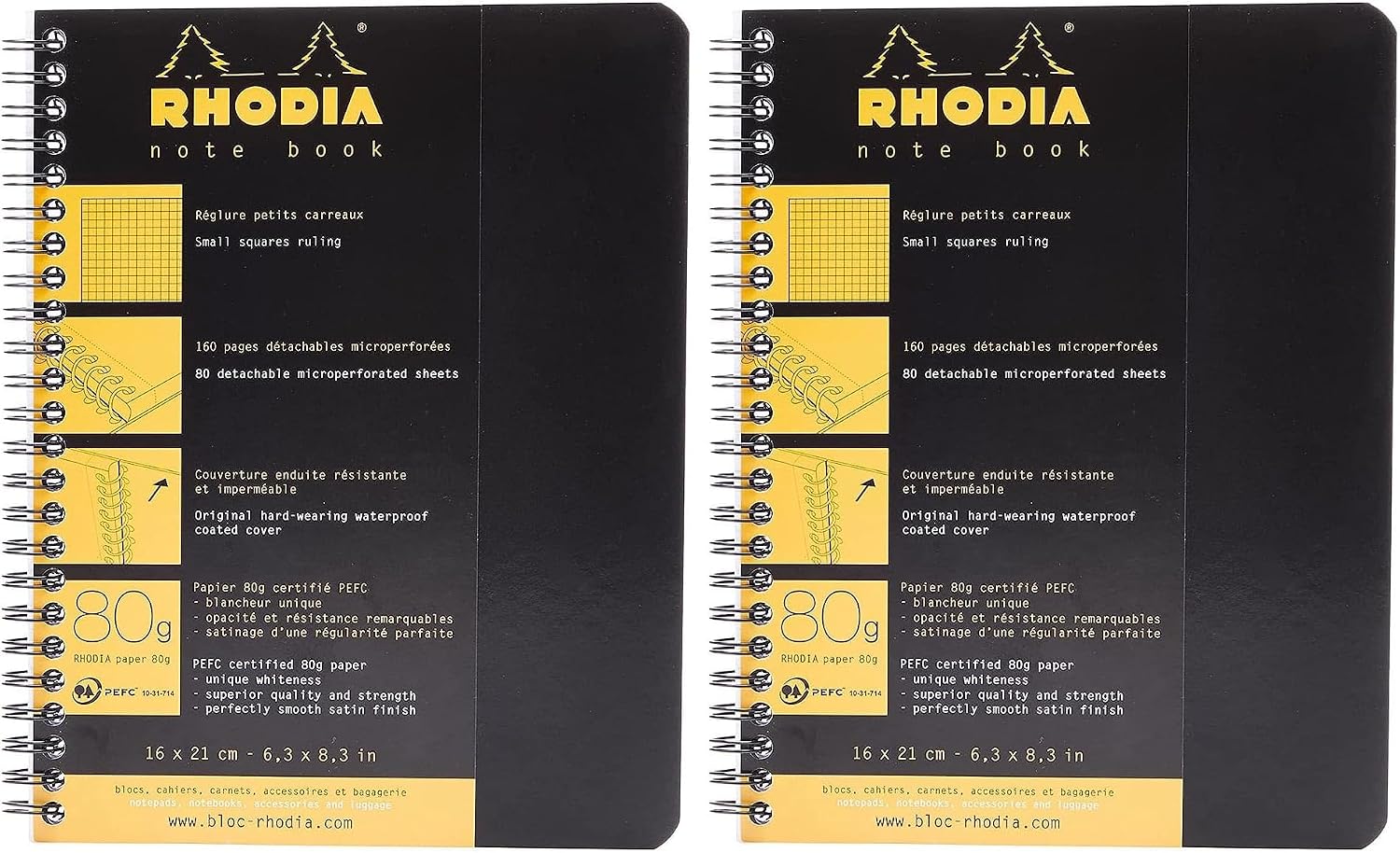 Thumbnail 6 de RHODIA 193009C Quaderno a spirale Nero A4+ 22,5x29,7 cm