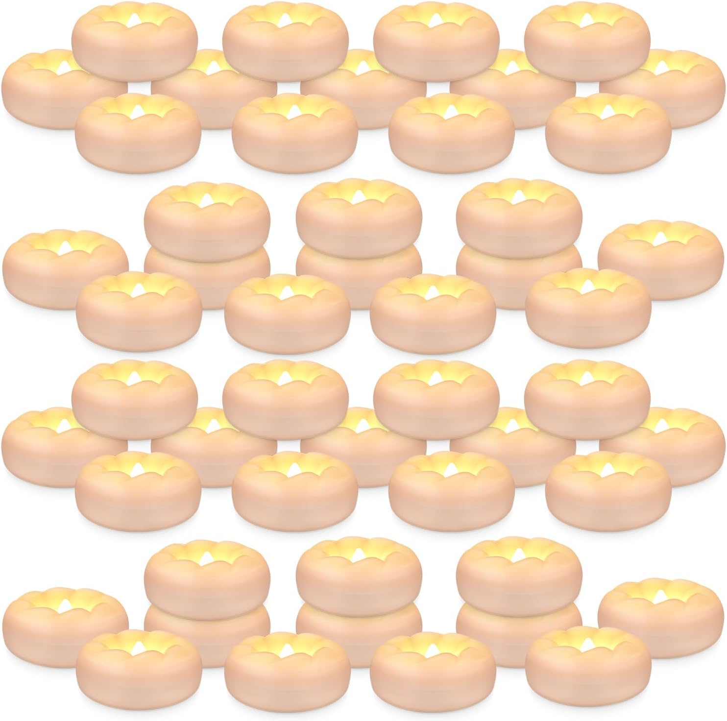 Detalle de TLNFHRPI RTY1023 Floating LED Candles, 50-Pack, Waterproof Vortex Design