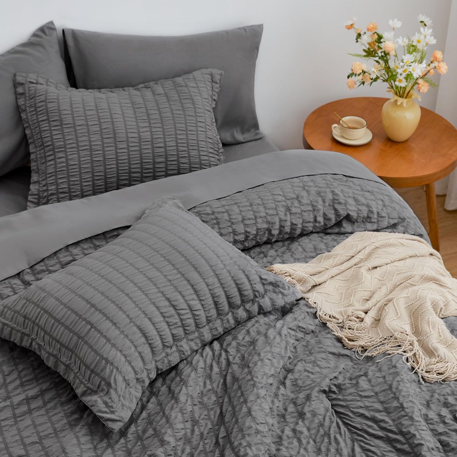 Detalle 2 de Love's cabin Seersucker 7-piece comforter set