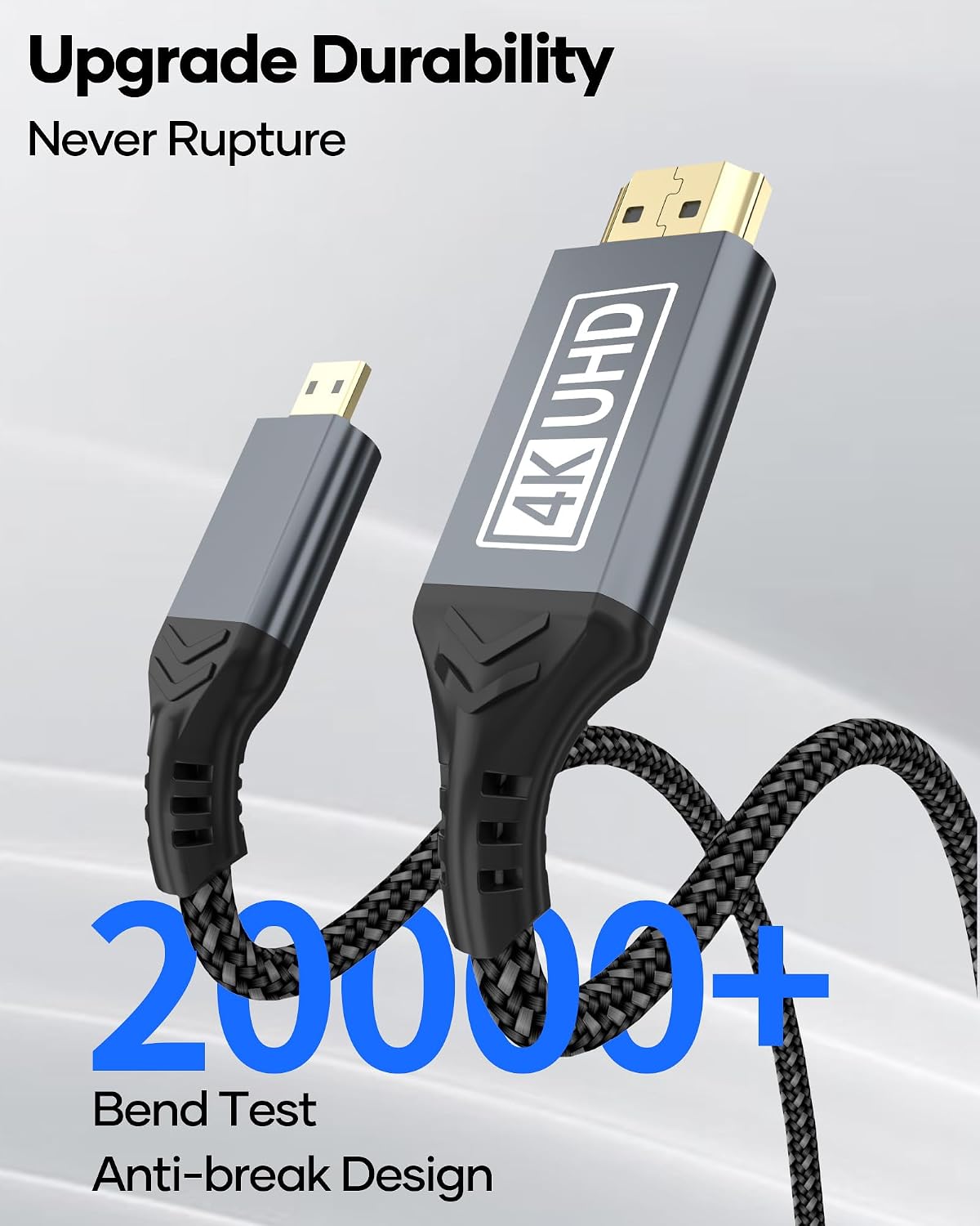 Thumbnail 4 de ziwodiv Micro HDMI auf HDMI Kabel 2M 4K@60Hz