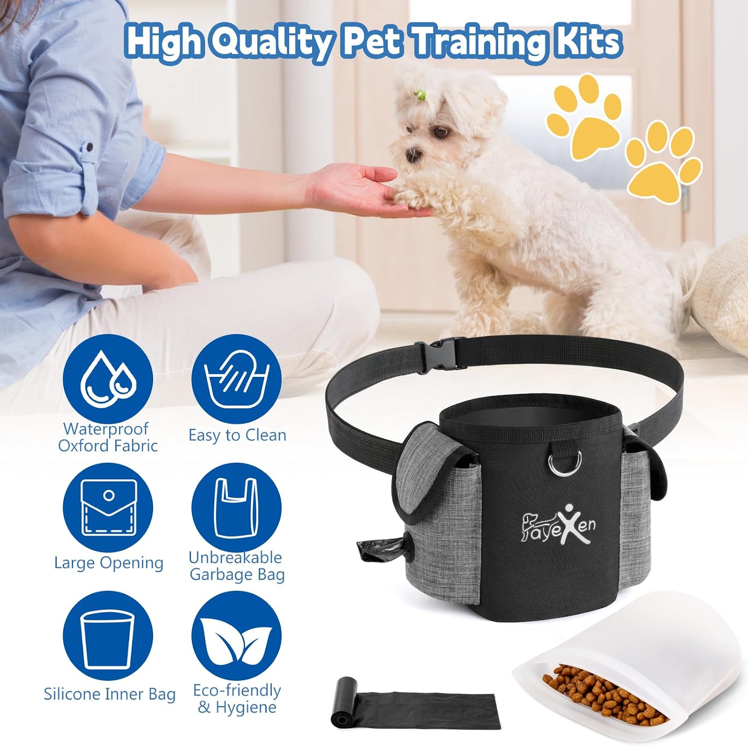 Thumbnail 4 de PL0610-Trainning Silicone Bag hondensnoepzak met siliconen binnenvak en verstelbare riem