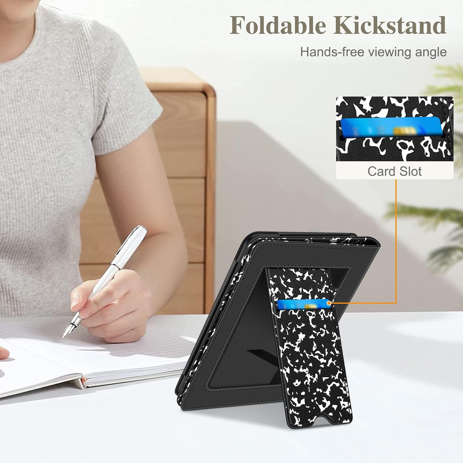 Detalle de Fintie Kindle Case for Paperwhite and Colorsoft with Kickstand and Hand Strap