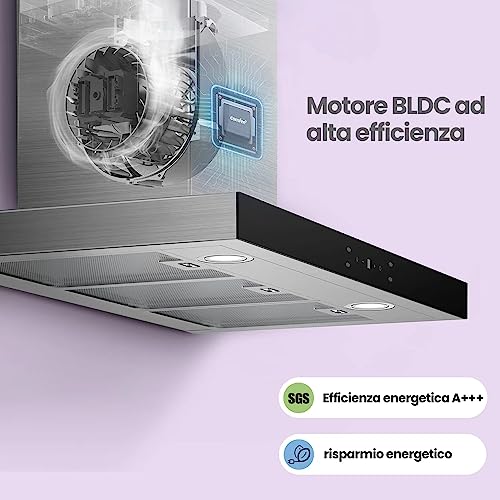 Thumbnail 3 de COMFEE Cappa Aspirante 90 cm, 650 m³/h, Gesture Control e Motore BLDC – Acciaio