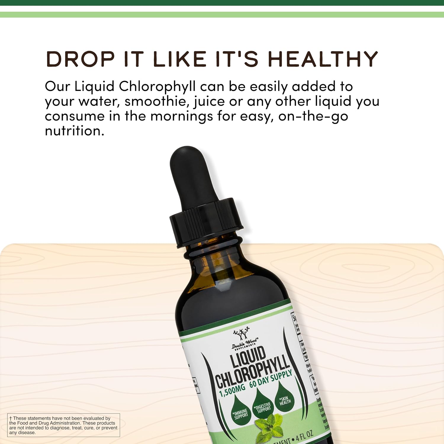 Detalle 2 de Double Wood Liquid Chlorophyll Drops, 4 fl oz