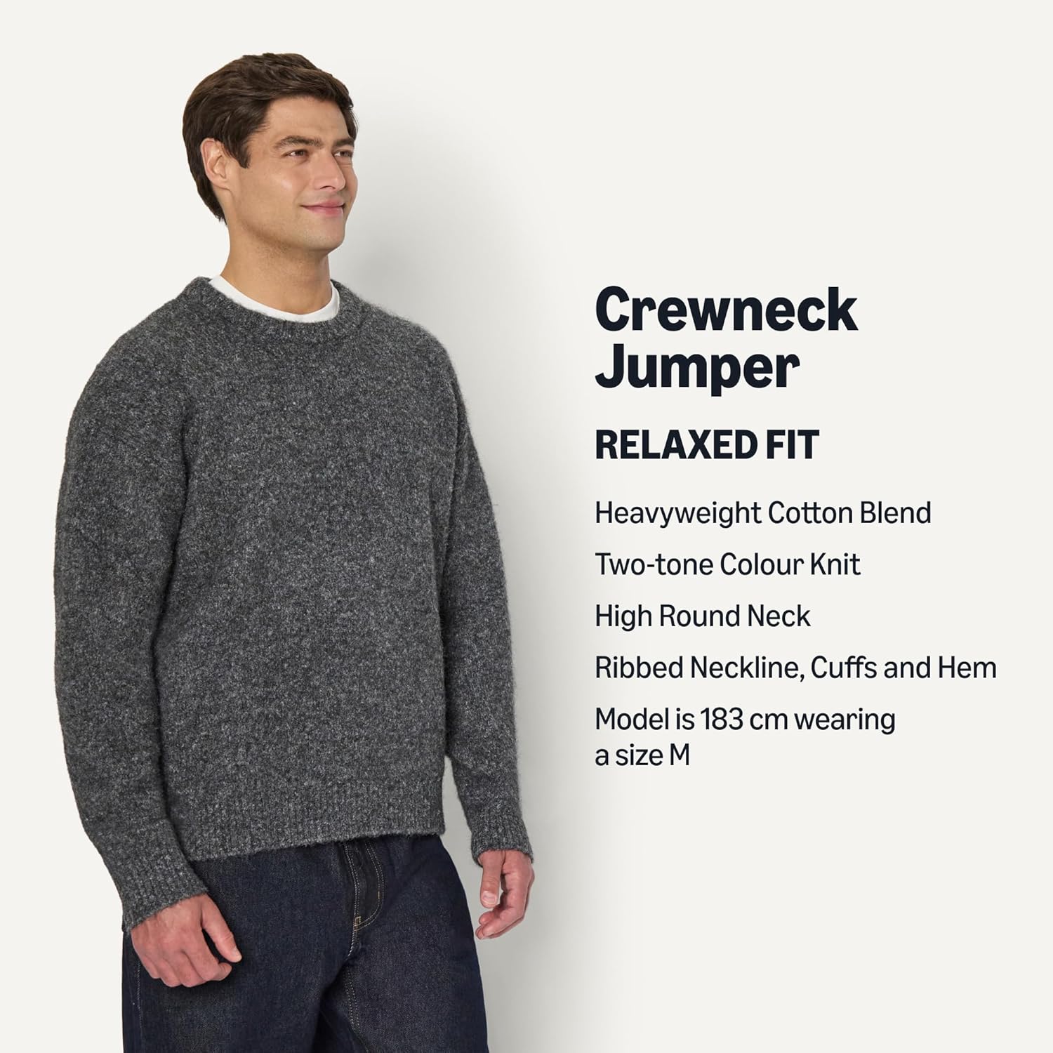 Thumbnail 3 de Amazon Essentials Men’s Relaxed-Fit Faux Mohair Crewneck Pullover Jumper
