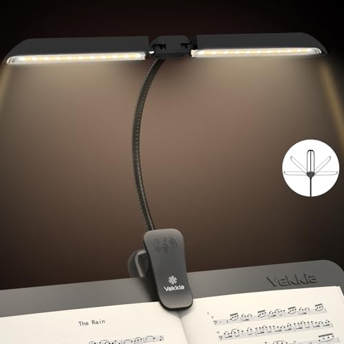 Detalle de Vekkia 64 LED Rechargeable Music Stand Light, Folding Clip On Piano Lamp