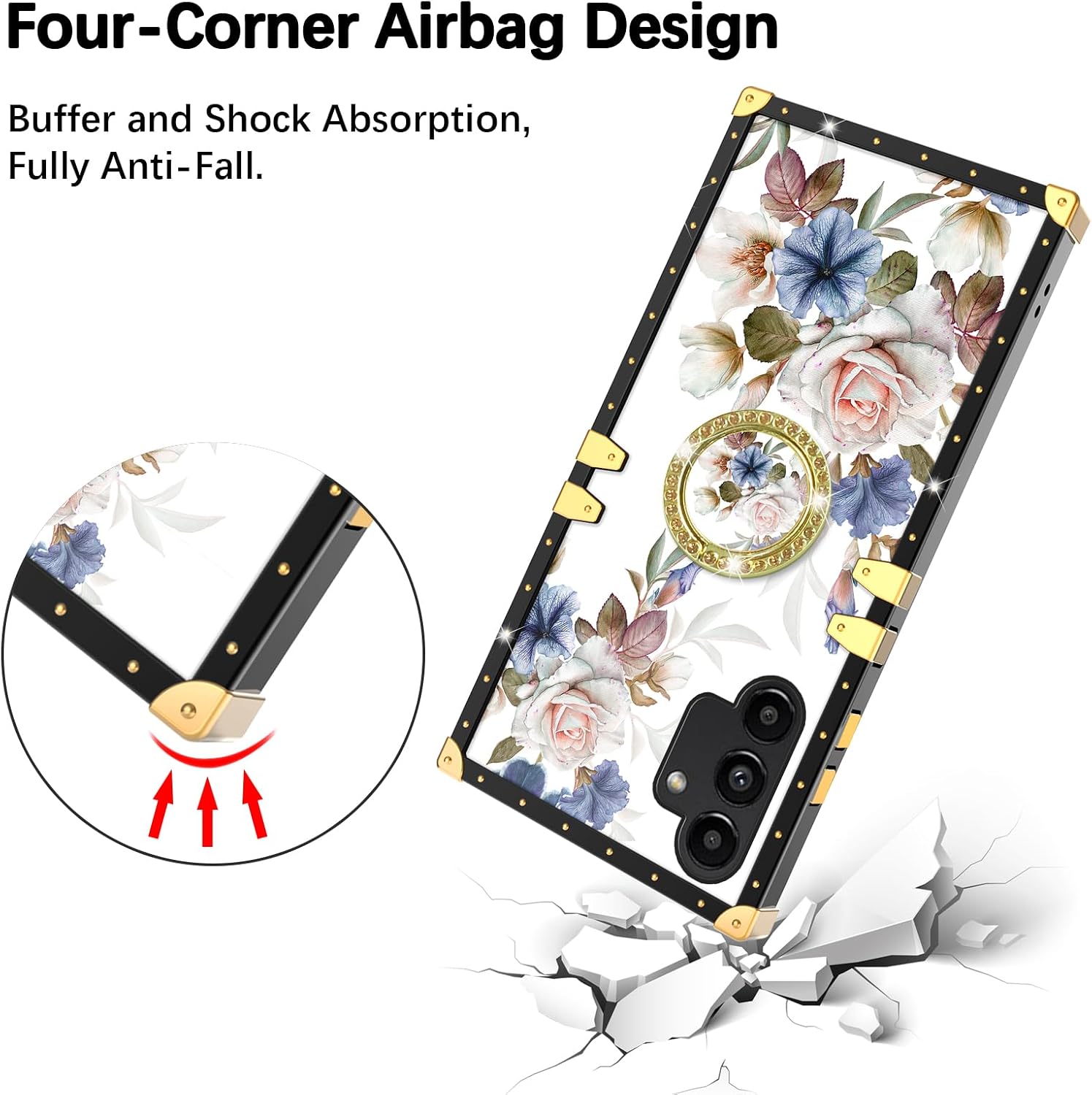 Detalle 2 de Nuouxoco Galaxy A13 5G Case White Flower