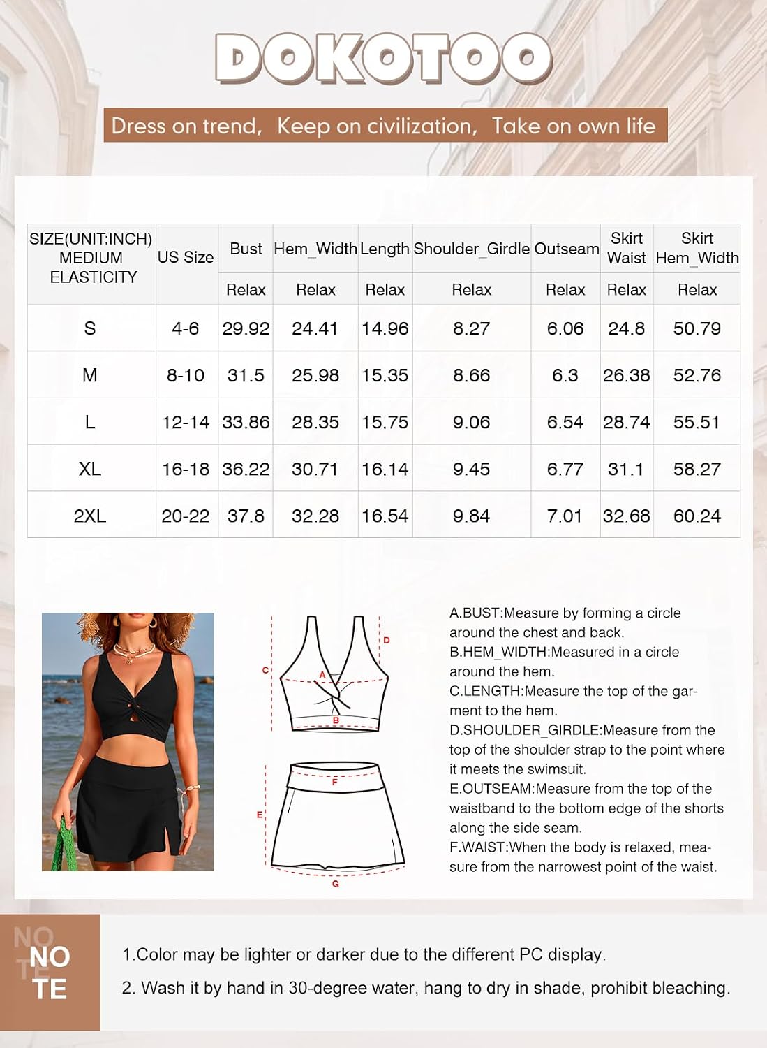 Thumbnail 5 de Dokotoo Women's High Waist Bikini 2‑Piece