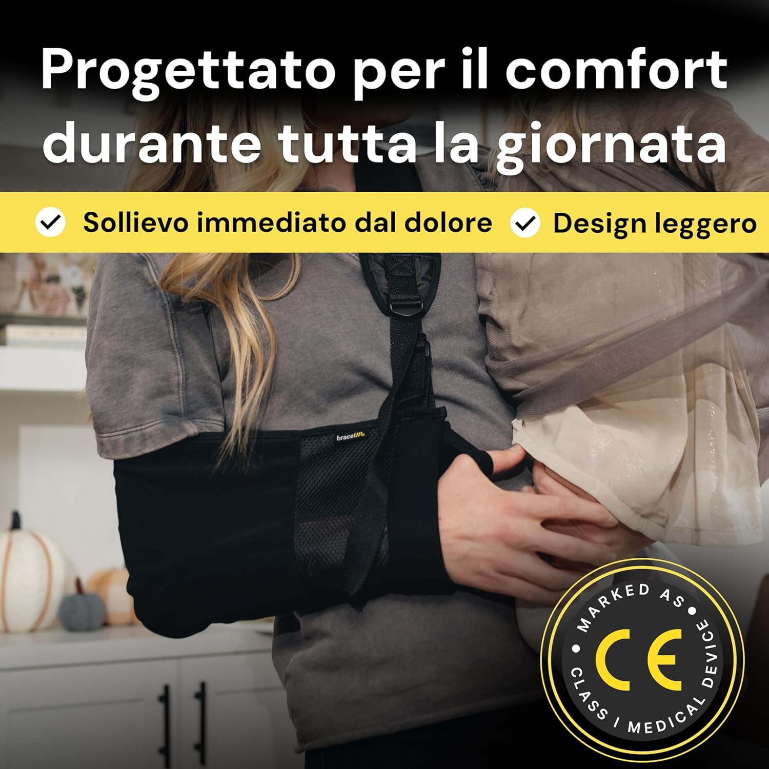 Thumbnail 2 de BraceUP Tutore Braccio per spalla e braccio destro/sinistro con fascia regolabile e supporto per pollice