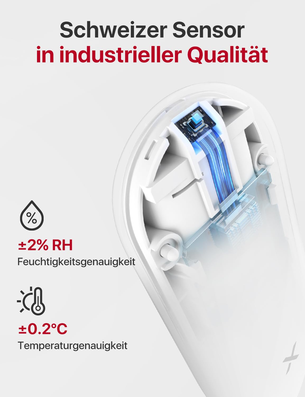 Detalle de X-Sense SBS50 WLAN Hygrometer mit 3 Sensoren 🌡