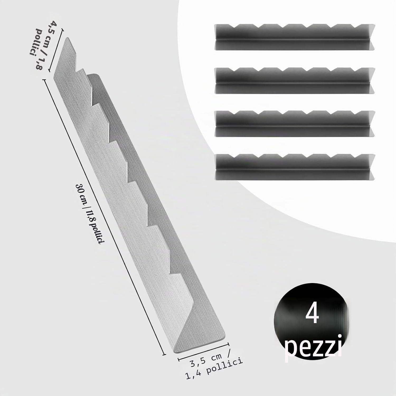 Detalle de Tesmotor Griglia per Spiedini in Acciaio Inox – Supporto per 6 Spiedini, 30 cm
