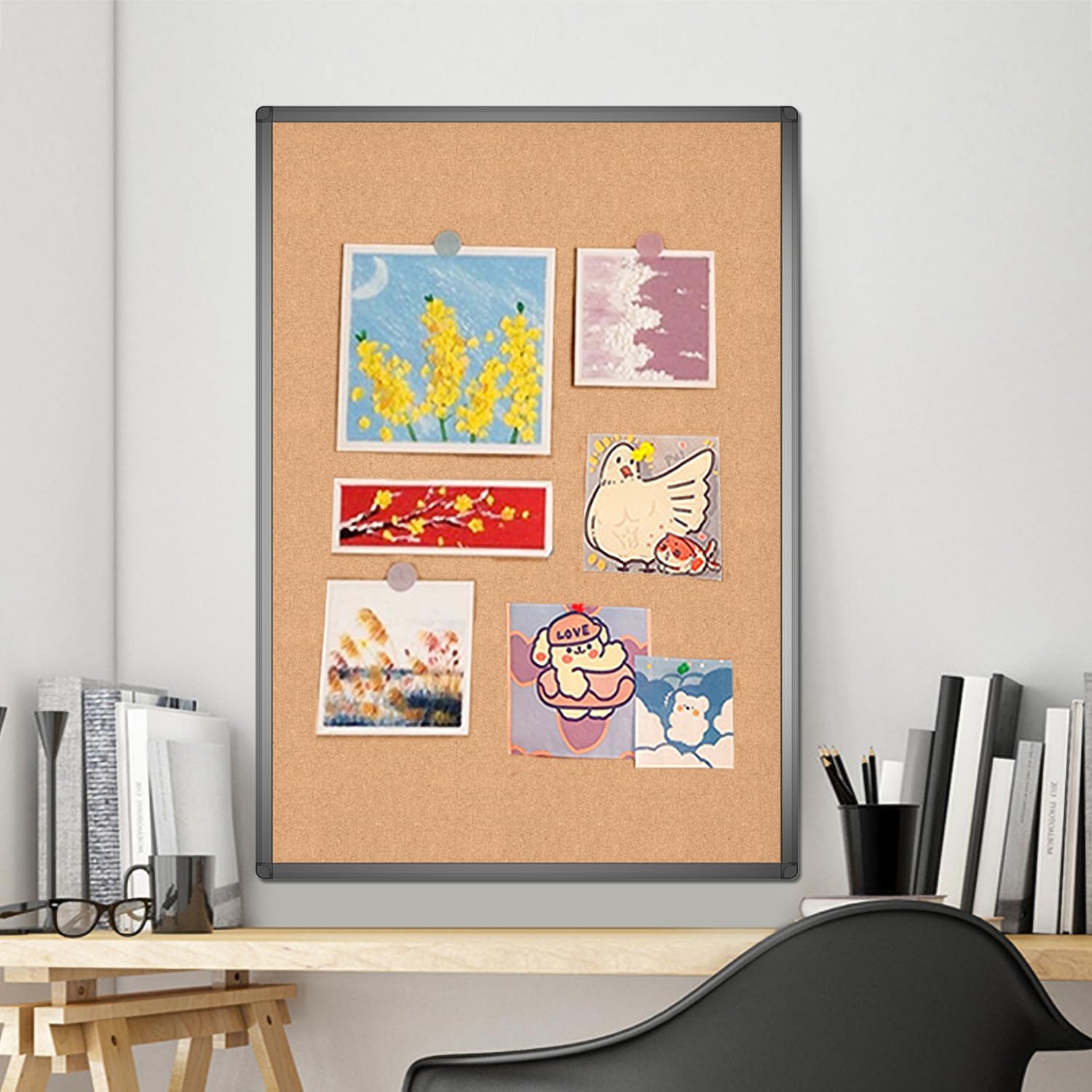 Thumbnail 6 de VIZ-PRO cork notice board 90 x 60 cm